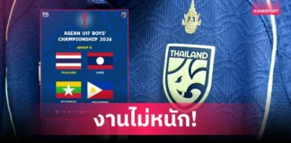 ทีมชาติไทย U16 ร่วมสายลาว-เมียนมา-ฟิลิปปินส์ ศึกชิงแชมป์อาเซียน U17